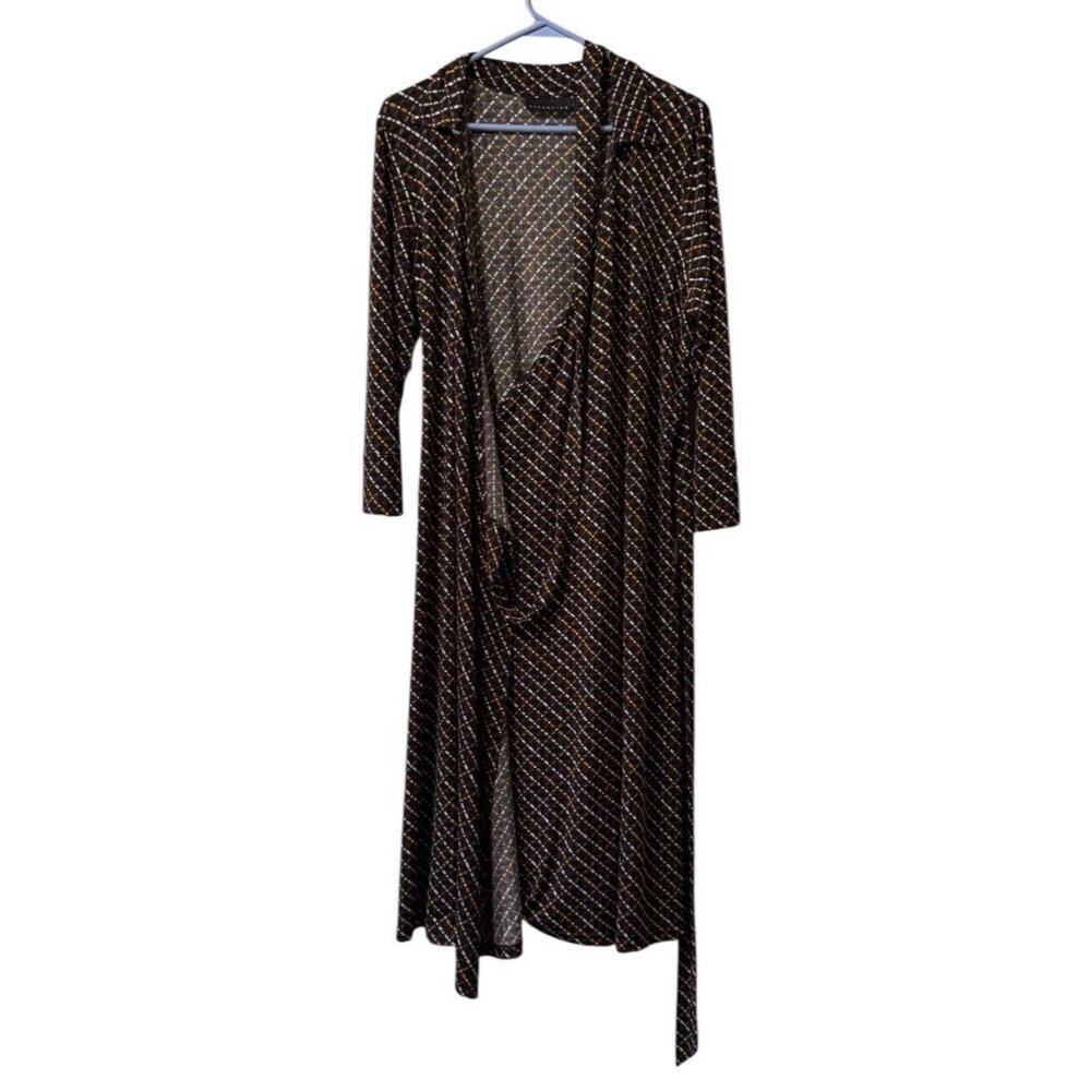 Attention Size Medium Wrap Dress‎ Polyester Blend Stretch Office Business Casual